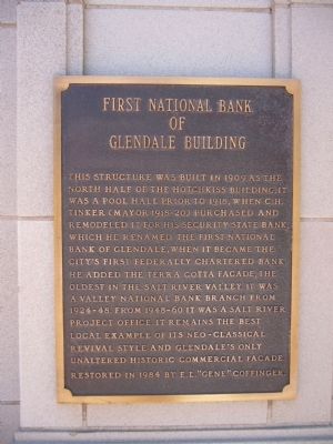 First National Bank of Glendale Building Marker image. Click for full size.