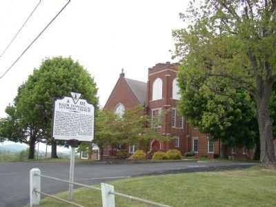 Salem Evangelical Lutheran Church and Marker image. Click for full size.