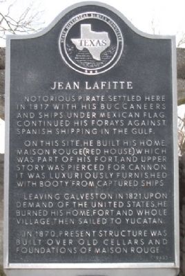 Jean Lafitte (Maison Rouge) Marker image. Click for full size.