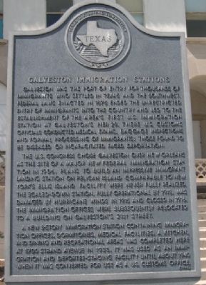 Galveston Immigration Stations Marker image. Click for full size.