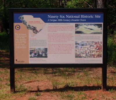 Ninety Six National Historic Site Marker -<br>Current Location image. Click for full size.