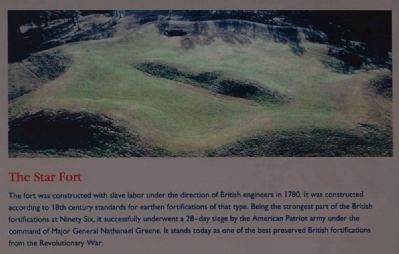 Ninety Six National Historic Site Marker -<br>The Star Fort image. Click for full size.