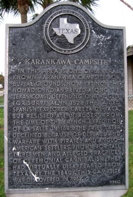 Karankawa Campsite Marker image. Click for full size.