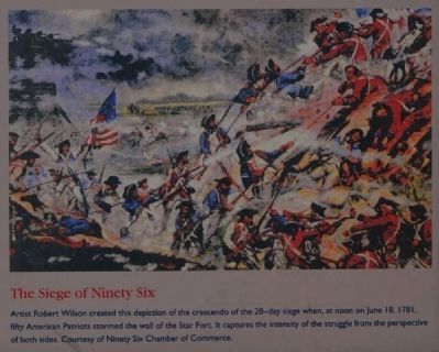 Ninety Six National Historic Site Marker -<br>The Siege of Ninety Six image. Click for full size.