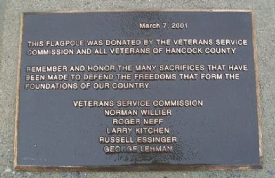 Veterans Memorial Flagpole Marker. Click for full size. Veterans Memorial Flagpole Marker image. Click for full size.