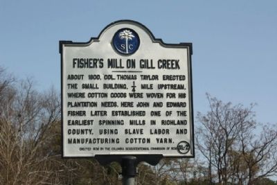 Fisher's Mill on Gill Creek Marker image. Click for full size.