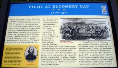 Fight at Bloomery Gap Marker image. Click for full size.