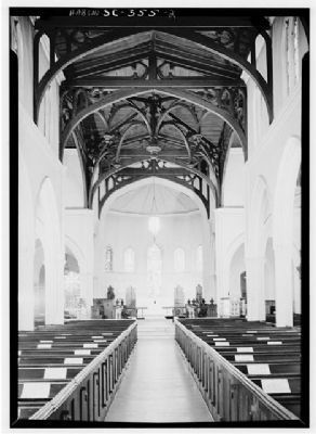 Trinity Episcopal Church nave, looking toward altar image. Click for full size.