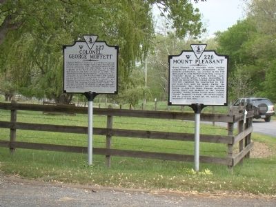 Colonel George Moffett and Mount Pleasant Markers image. Click for full size.