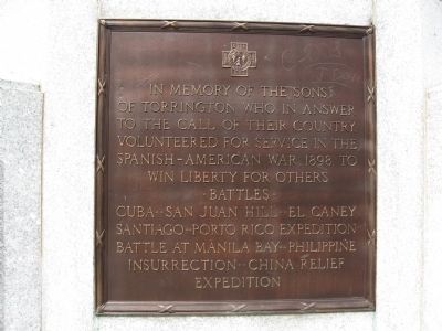 Spanish – American War Plaque image. Click for full size.