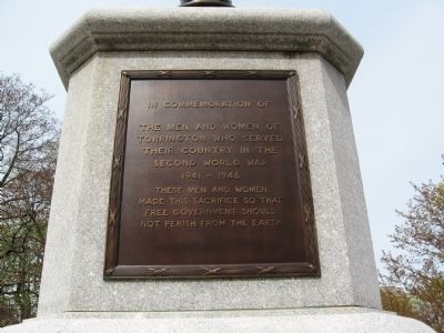 World War II Plaque. Click for full size. World War II Plaque image. Click for full size.
