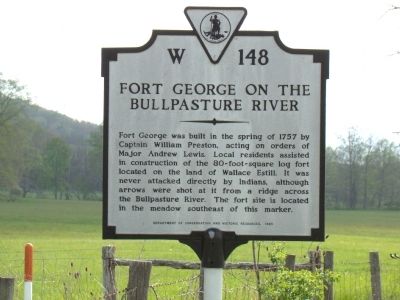 Fort George on the Bullpasture River Marker image. Click for full size.