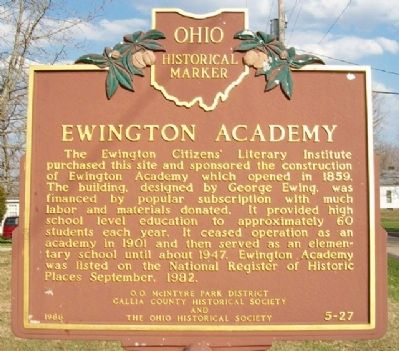 Ewington Academy Marker image. Click for full size.