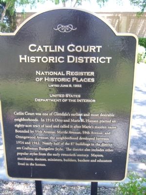 Catlin Court Historic District Marker image. Click for full size.