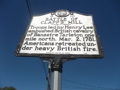 Battle of Clapp's Mill Marker image. Click for full size.