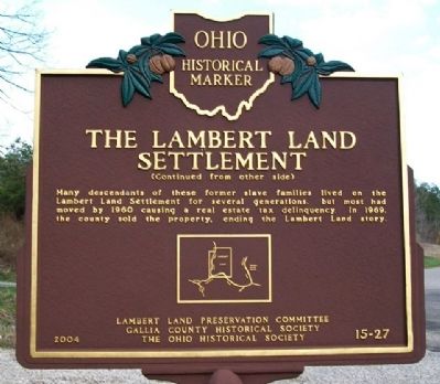 The Lambert Land Settlement Marker (Side B) image. Click for full size.