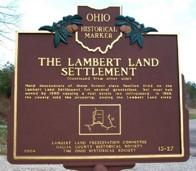 The Lambert Land Settlement Marker (Side B) image. Click for full size.