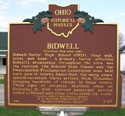 Bidwell Marker (Side B) image. Click for full size.