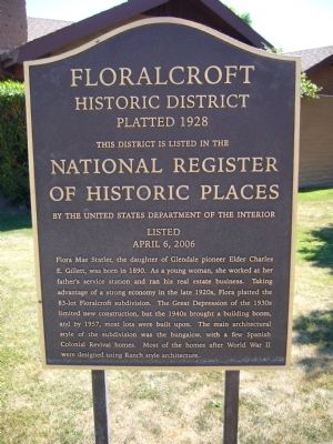 Floralcroft Historic District Marker image. Click for full size.