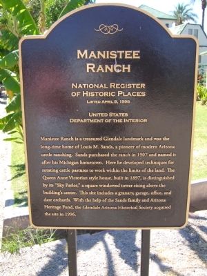 Manistee Ranch Marker image. Click for full size.