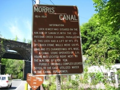Morris Canal - Lock 10 West Marker image. Click for full size.