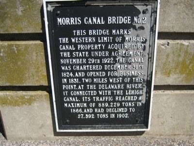 Morris Canal Bridge No. 2 Marker image. Click for full size.