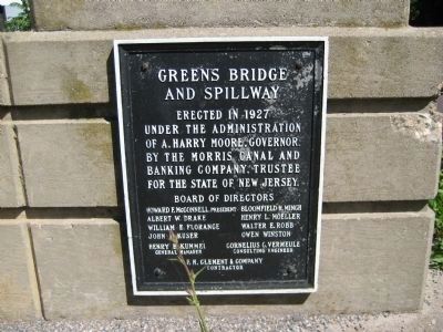 Greens Bridge and Spillway Marker image. Click for full size.