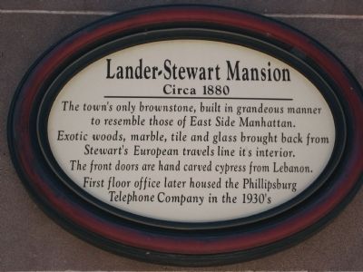 Lander-Stewart Mansion Marker. Click for full size. Lander-Stewart Mansion Marker image. Click for full size.