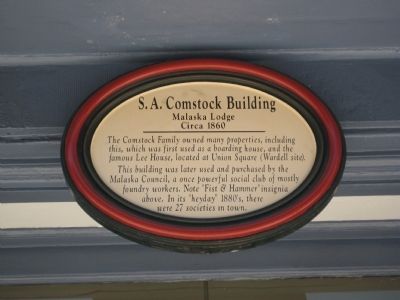 S.A. Comstock Building Marker image. Click for full size.