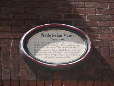 Presbyterian Manse Marker image. Click for full size.