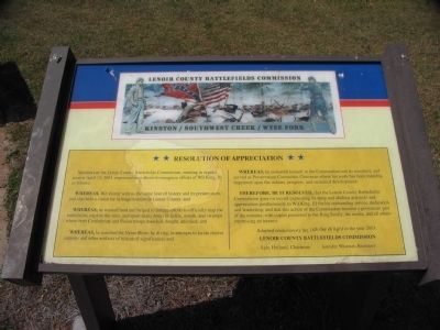 Lenoir County Battlefields Commission - Resolution of Appriciation image. Click for full size.