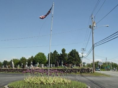 Looking east towards “Drowned Lands” Marker & St. Stanislaus Roman Catholic Church Cemetery image. Click for full size.