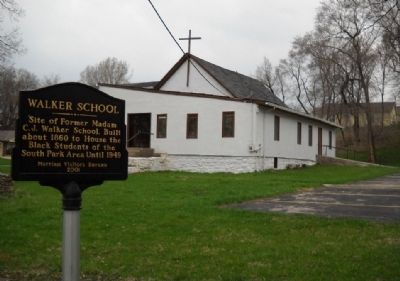 Walker School Marker. Click for full size. Walker School Marker image. Click for full size.