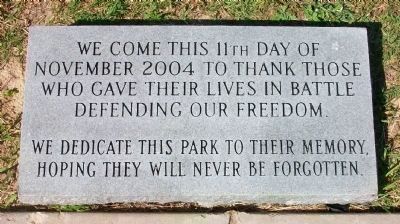 Harnett County Veterans Park Marker image. Click for full size.