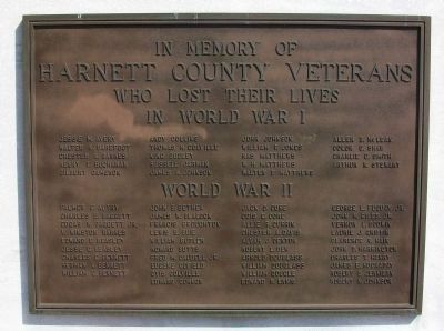 Harnett County Veterans Memorial - Left Panel image. Click for full size.