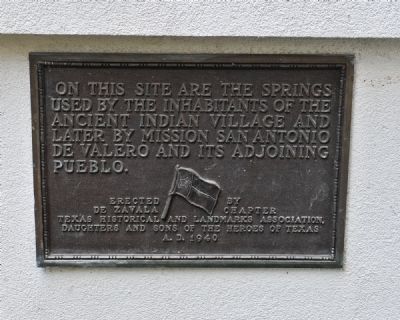 San Antonio River Indian Springs Marker. Click for full size. San Antonio River Indian Springs Marker image. Click for full size.