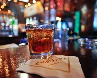 Fine drink served in the Menger Bar image. Click for full size.