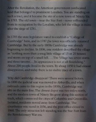 Lost Town of Cambridge Marker. Click for full size. Lost Town of Cambridge Marker image. Click for full size.
