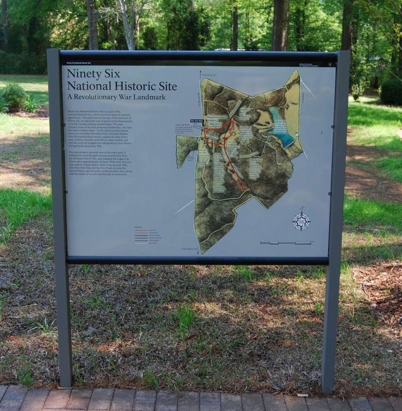 Ninety Six National Historic Site Marker (Former Location) image. Click for full size.