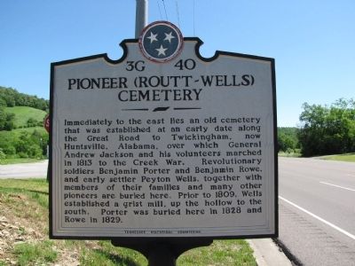 Pioneer (Routt - Wells) Cemetery Marker. Click for full size. Pioneer (Routt - Wells) Cemetery Marker image. Click for full size.