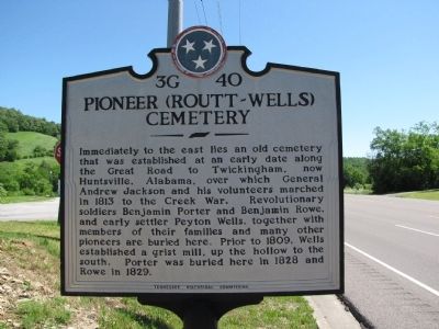 Pioneer (Routt - Wells) Cemetery Marker image. Click for full size.