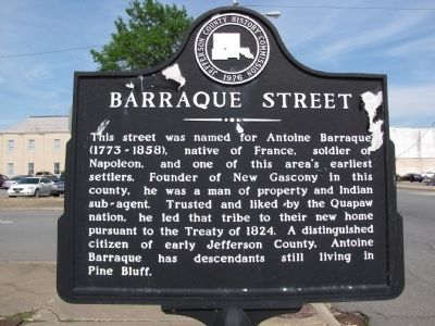 Barraque Street Marker. Click for full size. Barraque Street Marker image. Click for full size.