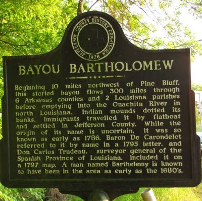 Bayou Bartholomew Marker image. Click for full size.