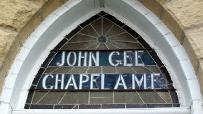 John Gee A.M.E. Church Front Door Transom image. Click for full size.