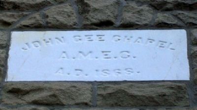 John Gee A.M.E. Church Stone Marker image. Click for full size.