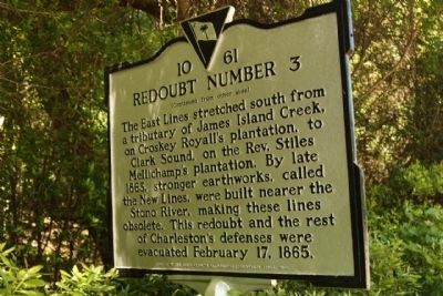 Redoubt Number 3 Marker, reverse side. Click for full size. Redoubt Number 3 Marker, reverse side image. Click for full size.