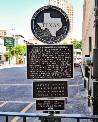 Staacke Brothers Building Marker. Click for full size. Staacke Brothers Building Marker image. Click for full size.