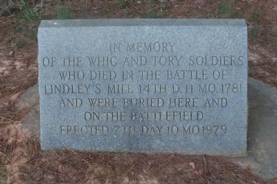 The Battle of Lindley's Mill Memorial Marker image. Click for full size.