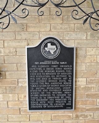 Founding of the Pan American Round Table Marker. Click for full size. Founding of the Pan American Round Table Marker image. Click for full size.