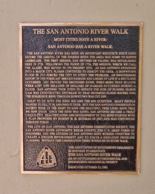 San Antonio River Walk Marker image. Click for full size.